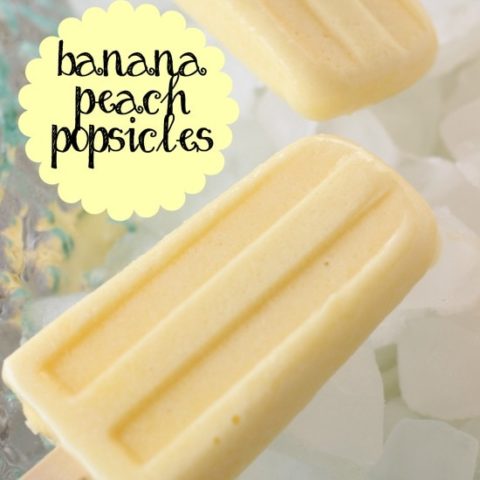 Banana Peach Popsicles - Made with banana pudding!!