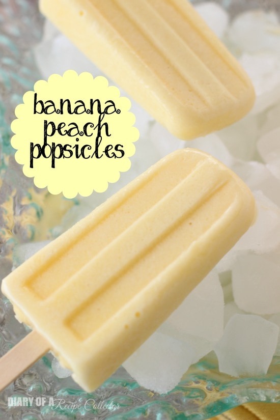 Banana Peach Popsicles - Made with banana pudding!!