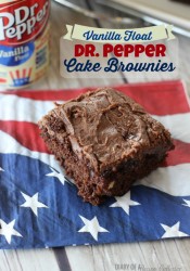 Dr. Pepper Vanilla Float Cake Brownies