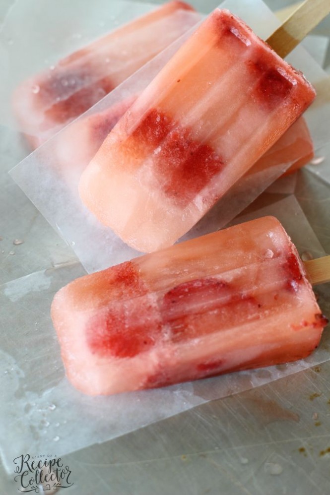 Strawberry Lemonade Popsicles - Diary of A Recipe Collector