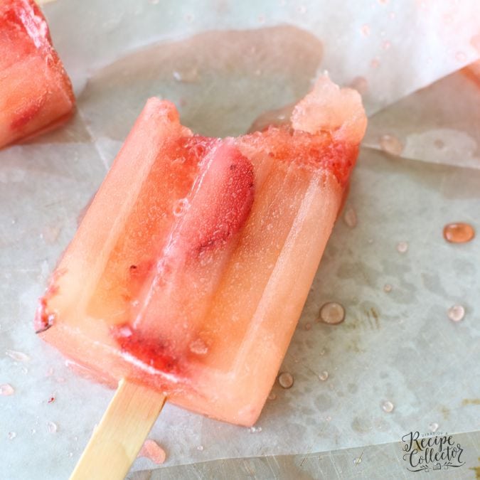 Strawberry Lemonade Popsicles - Diary of a Recipe Collector