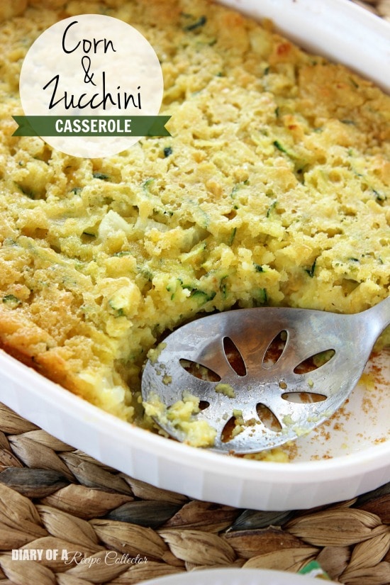 Corn & Zucchini Casserole - Diary of a Recipe Collector