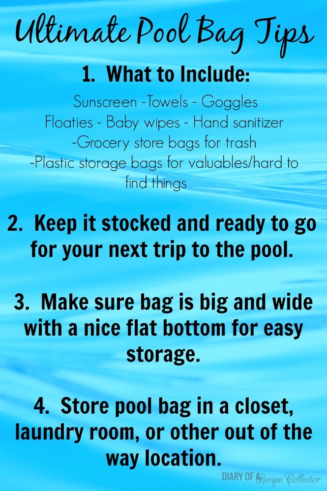 Perfect Pool Bag Tips - Diary of a Recipe Collector