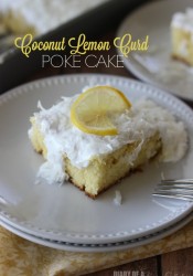 Coconut Lemon Curd Poke Cake