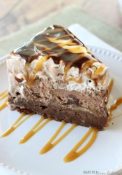 Salted Caramel Brownie Ice Cream Cake