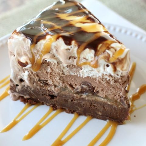 Salted Caramel Brownie Ice Cream Cake