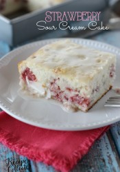 Strawberry Sour Cream Cake