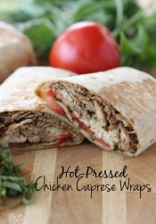 Hot-Pressed Chicken Caprese Wraps