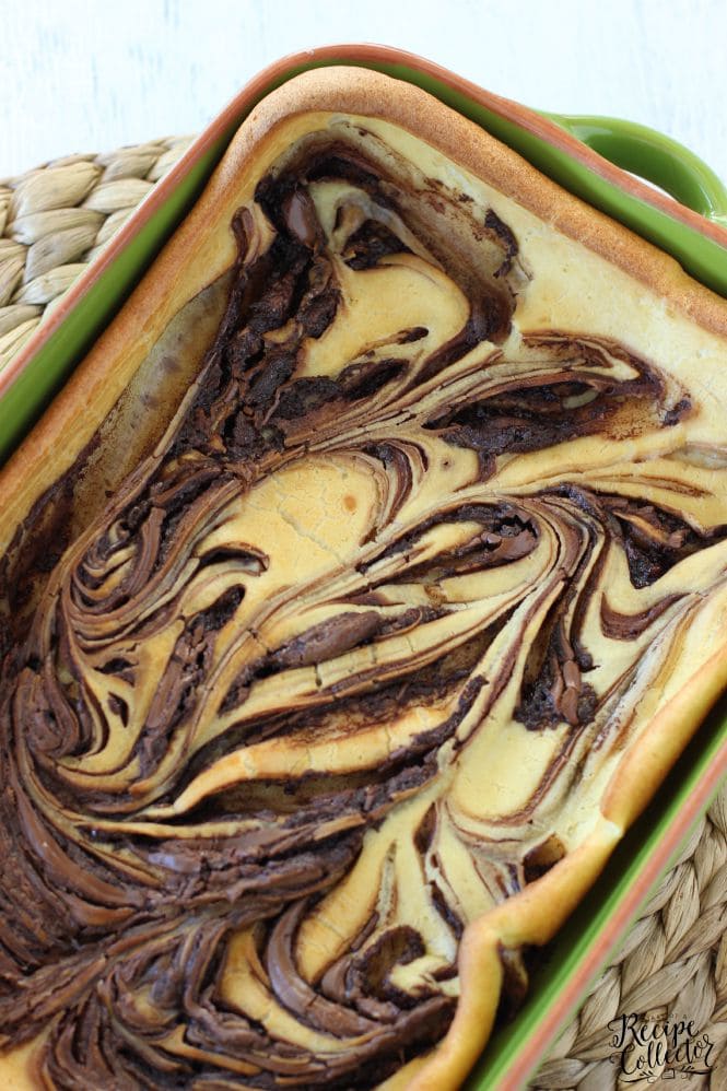 Nutella Swirl Puffy Pancake - An easy to prepare oven-baked pancake filled with swirls of Nutella.