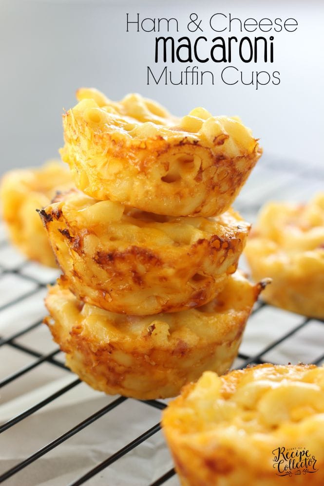 Ham & Cheese Macaroni Muffin Cups - Diary of A Recipe Collector