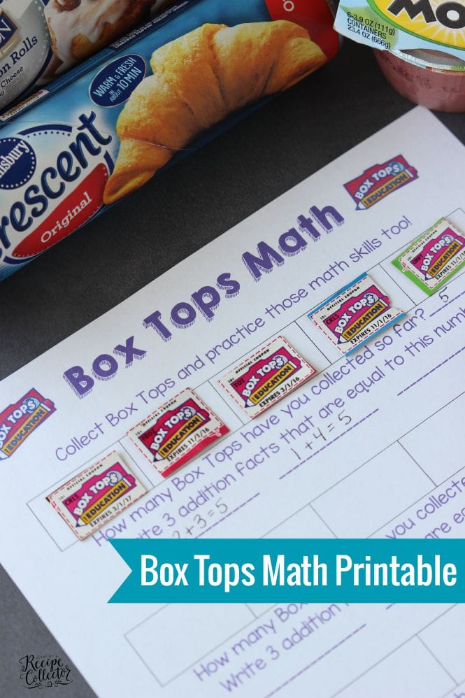 Box Tops Math Printable