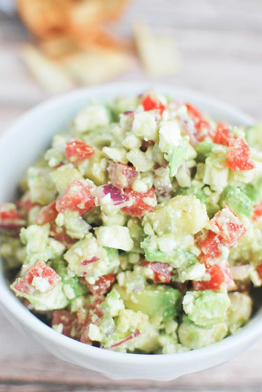 10 Holiday Appetizers for New Year's Eve - Avocado Feta Salsa