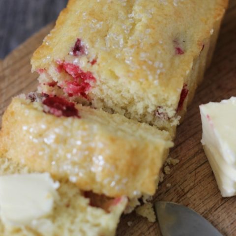 Cranberry Orange Loaf - A wonderfully easy and delicious recipe filled with cranberries and orange juice. Plus a great gift basket idea featuring Dunkin' Donuts® Coffee!