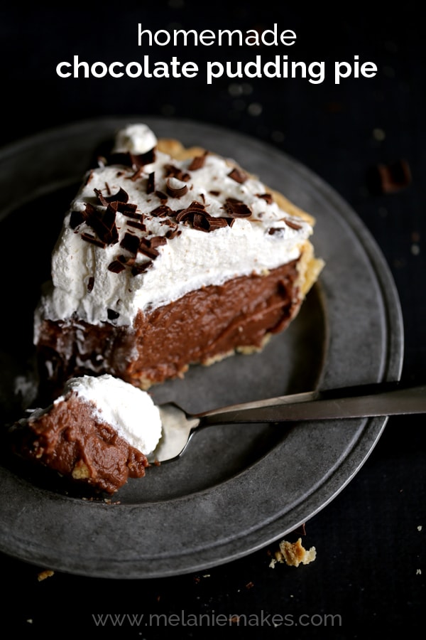 Homemade Chocolate Pudding Pie