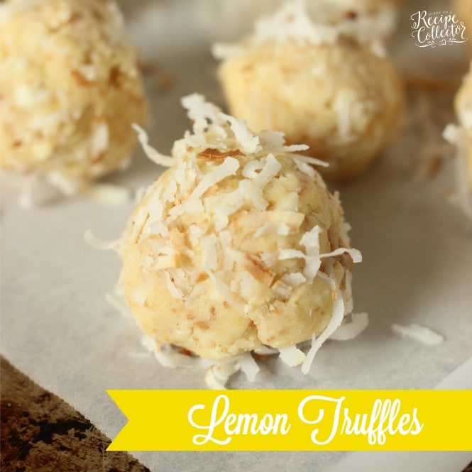 Lemon Truffles - These are a lemon lover's delight and made with only a few ingredients. No baking required!