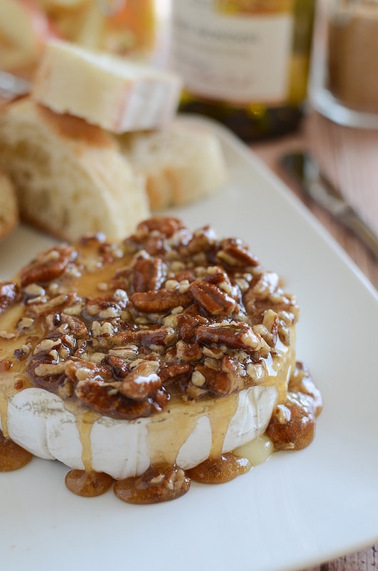 10 Holiday Appetizers for New Year's Eve - Maple Pecan Baked Brie