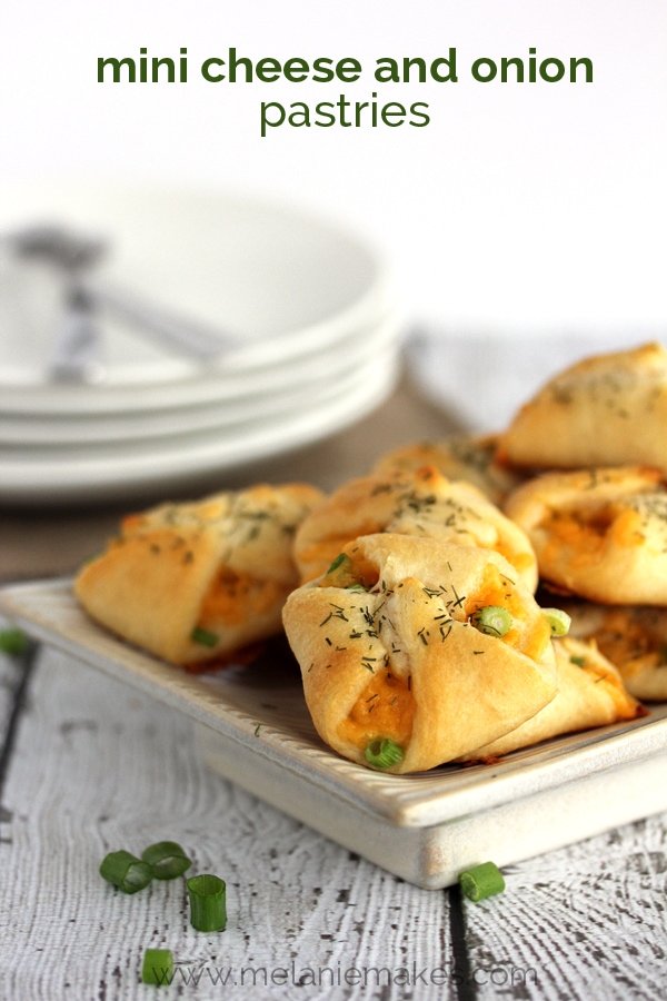 10 Holiday Appetizers for New Year's Eve - Mini Cheese and Onion Pastries