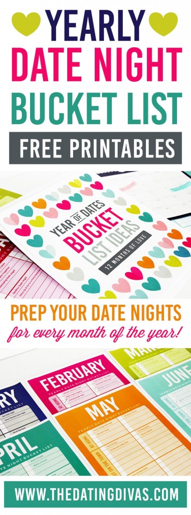 Year of Dates Bucket List Printables