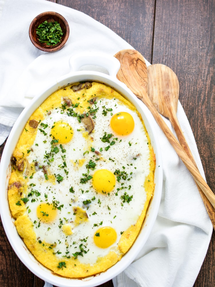 Weekly Family Meal Plan - Sausage Polenta Breakfast Bake