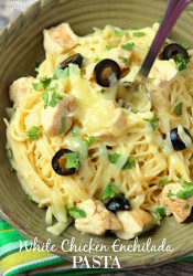 White Chicken Enchilada Pasta