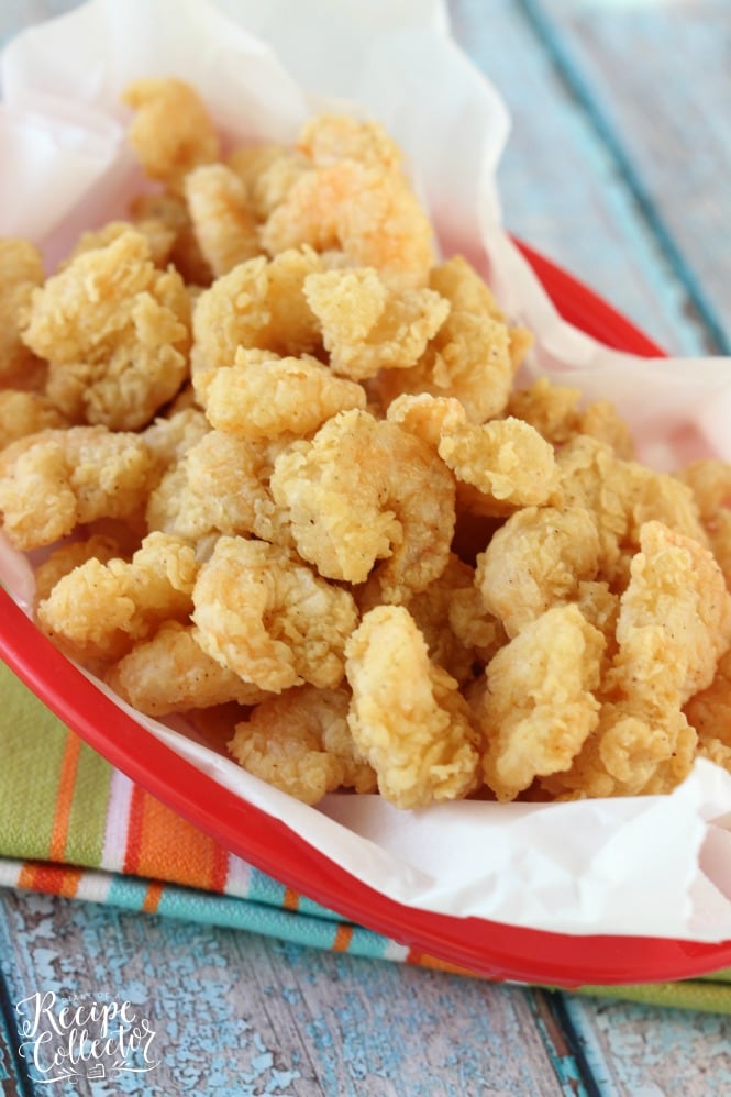 Easy Popcorn Fried Shrimp - This recipe has the key to getting that light, tender, and flaky crust on shrimp!