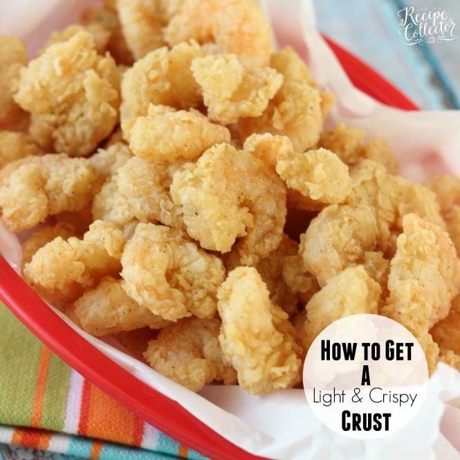 Easy Popcorn Fried Shrimp - This recipe has the key to getting that light, tender, and flaky crust on shrimp!