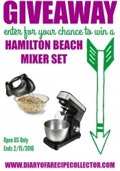 Hamilton Beach Mixer Set Giveaway