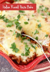 Italian Ravioli Pasta Bake