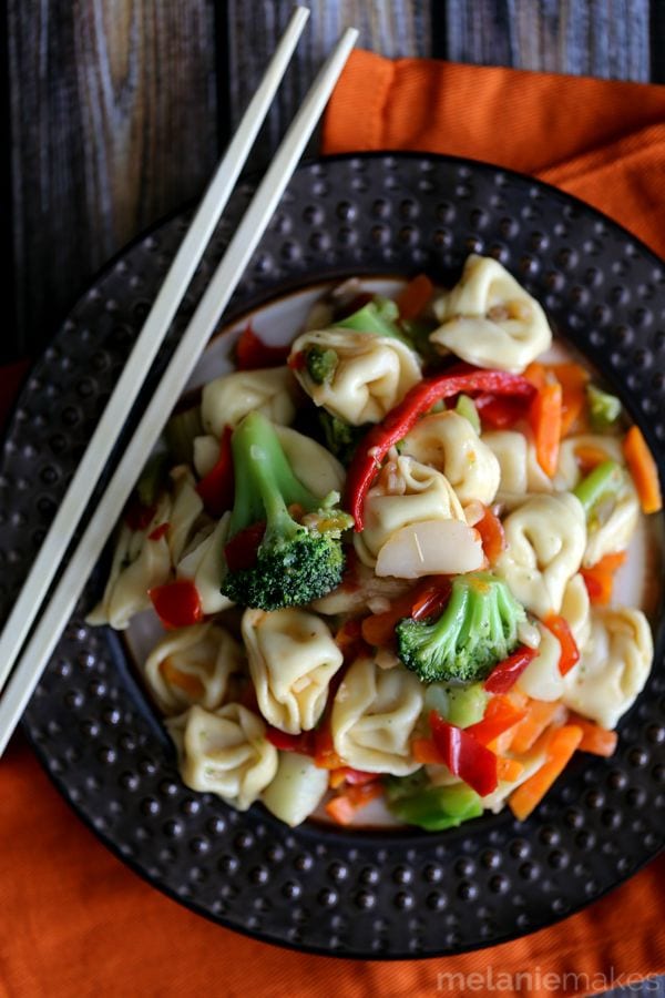 Weekly Family Meal Plan - Pepper and Garlic Tortellini Stir Fry 