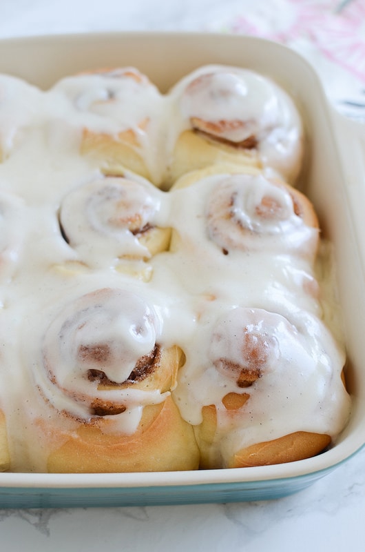 Weekly Family Meal Plan - Cinnamon Rolls with Cream Cheese Icing