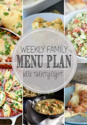 Weekly Family Meal Plan #28