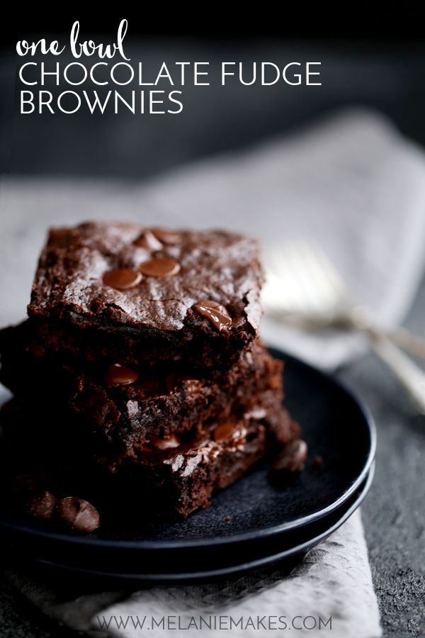 Weekly Family Meal Plan - One Bowl Chocolate Fudge Brownies