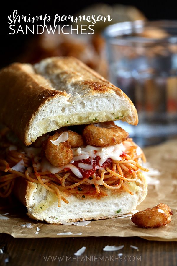 Weekly Family Meal Plan - Shrimp Parmesan Sandwiches