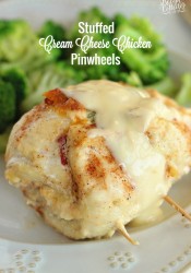 Stuffed Cream Cheese Chicken Pinwheels