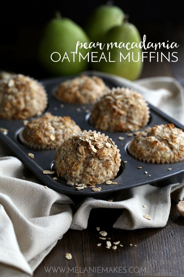 Weekly Family Meal Plan - Pear Macadamia Oatmeal Muffins