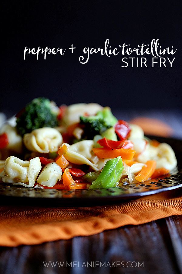 Weekly Family Meal Plan - Pepper & Garlic Tortellini Stir Fry