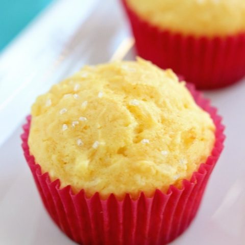 Pina Colada Muffins - These super EASY and delicious muffins filled with pineapple and coconut only require 5 ingredients!