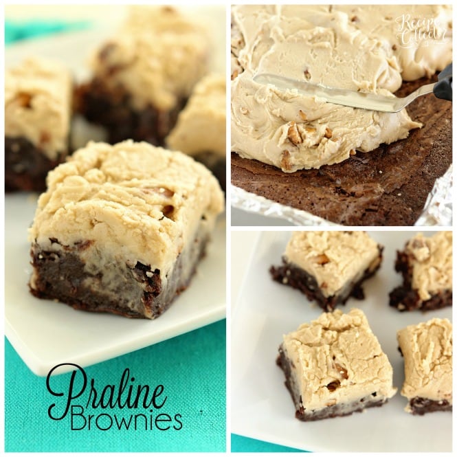 Praline Brownies - Decadent fudge brownies topped with a perfect praline icing!