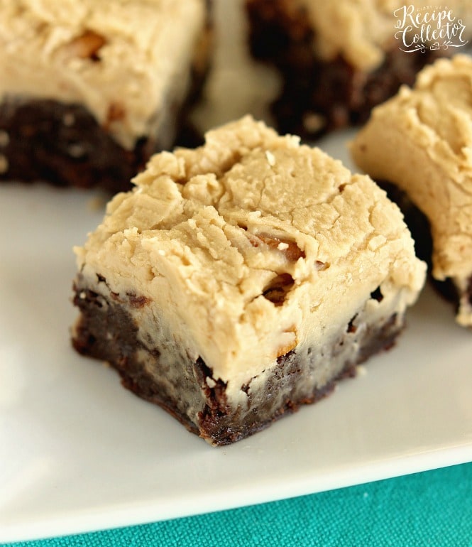 Praline Brownies - Decadent fudge brownies topped with a perfect praline icing!