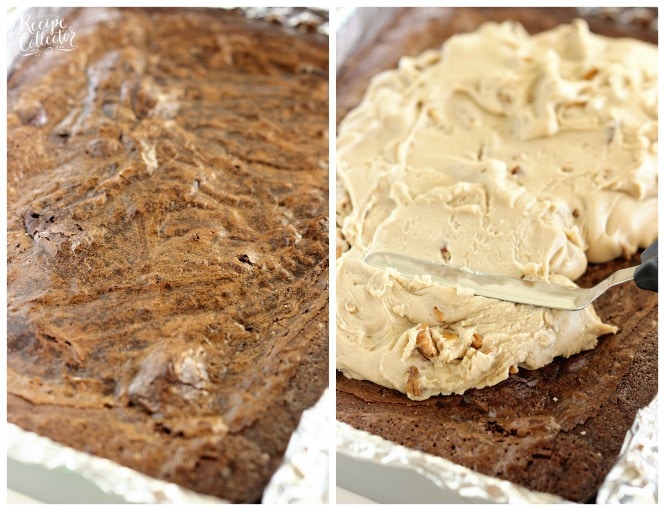 Praline Brownies - Decadent fudge brownies topped with a perfect praline icing!