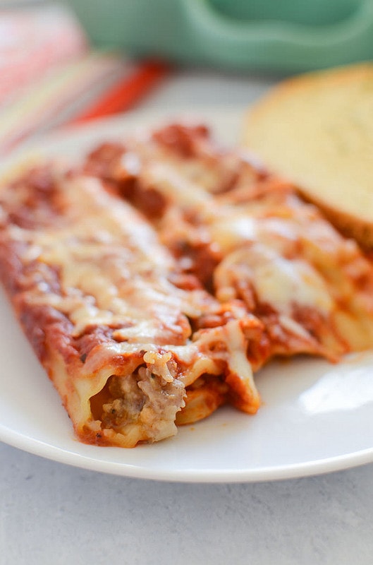 Weekly Family Meal Plan - Stuffed Manicotti