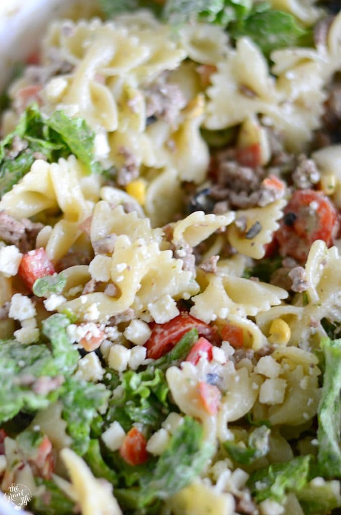Weekly Family Meal Plan - Taco Pasta Salad