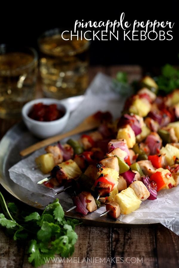 Weekly Family Meal Plan - Pineapple Pepper Chicken Kebobs 