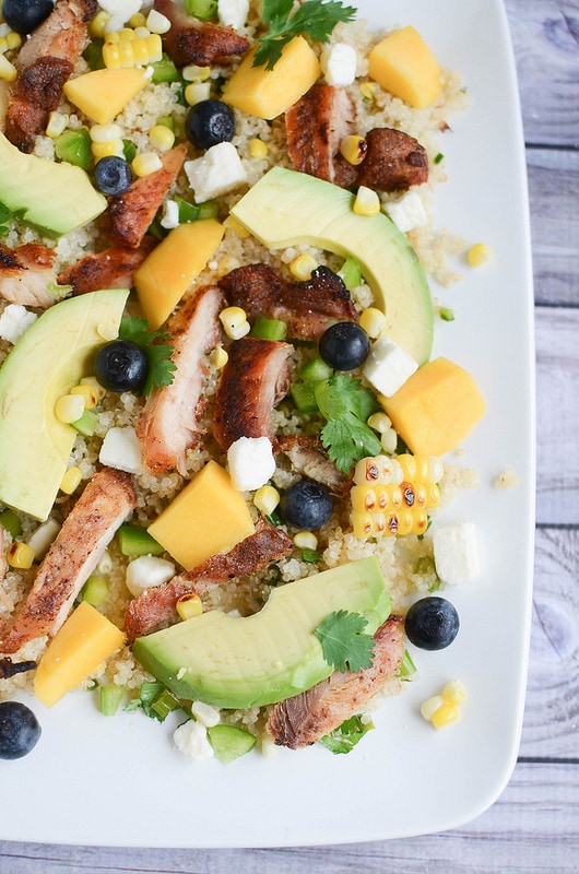 Weekly Family Meal Plan - Blackened Chicken & Quinoa Salad