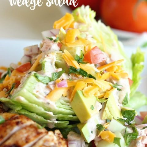 This Chicken Fajita Wedge Salad is a perfect way to enjoy fajitas in a light, healthy, and low-carb way!