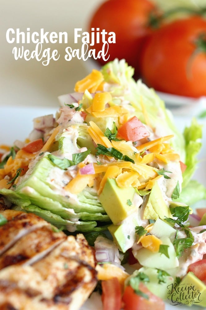 This Chicken Fajita Wedge Salad is a perfect way to enjoy fajitas in a light, healthy, and low-carb way!