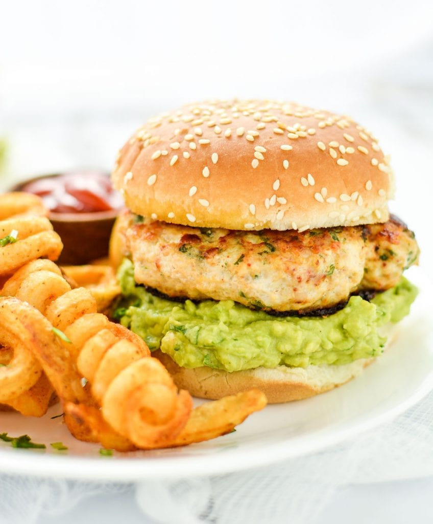 Weekly Family Meal Plan - Grilled Chicken Burgers with Guacamole