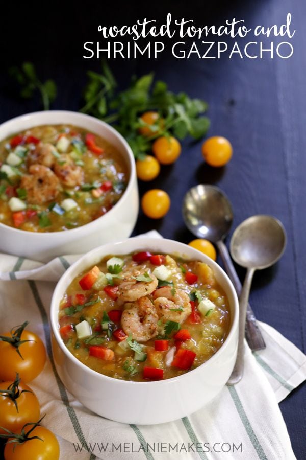 Weekly Family Meal Plan - Roasted Tomato & Shrimp Gazpacho