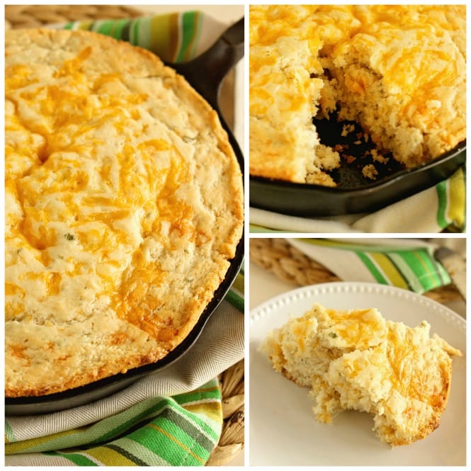 This Beer & Cheese Skillet Bread recipe is super easy and delicious!  Plus it requires minimal ingredients!