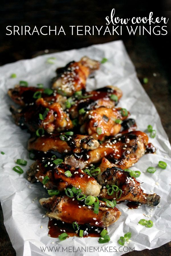 Weekly Family Meal Plan -Slow Cooker Sriracha Teriyaki Wings